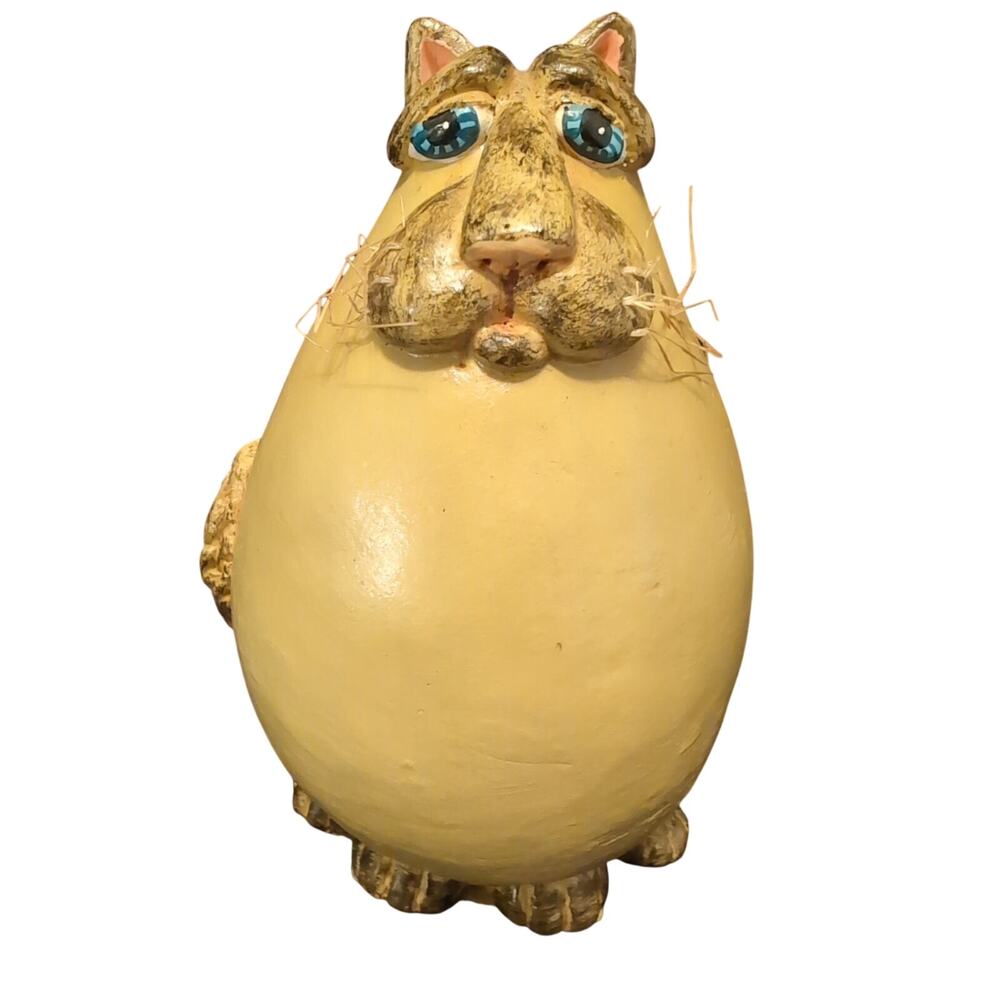 FUNKY VINTAGE RARE! Vicki Thomas Enesco Funny Bone Fat Brown Cat 1998 4.25" B-60